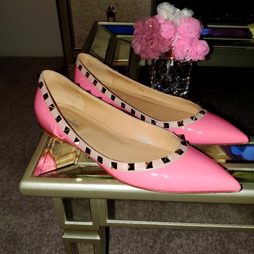 Valentino Rockstud Ballerina Flats - Picture 4 of 8